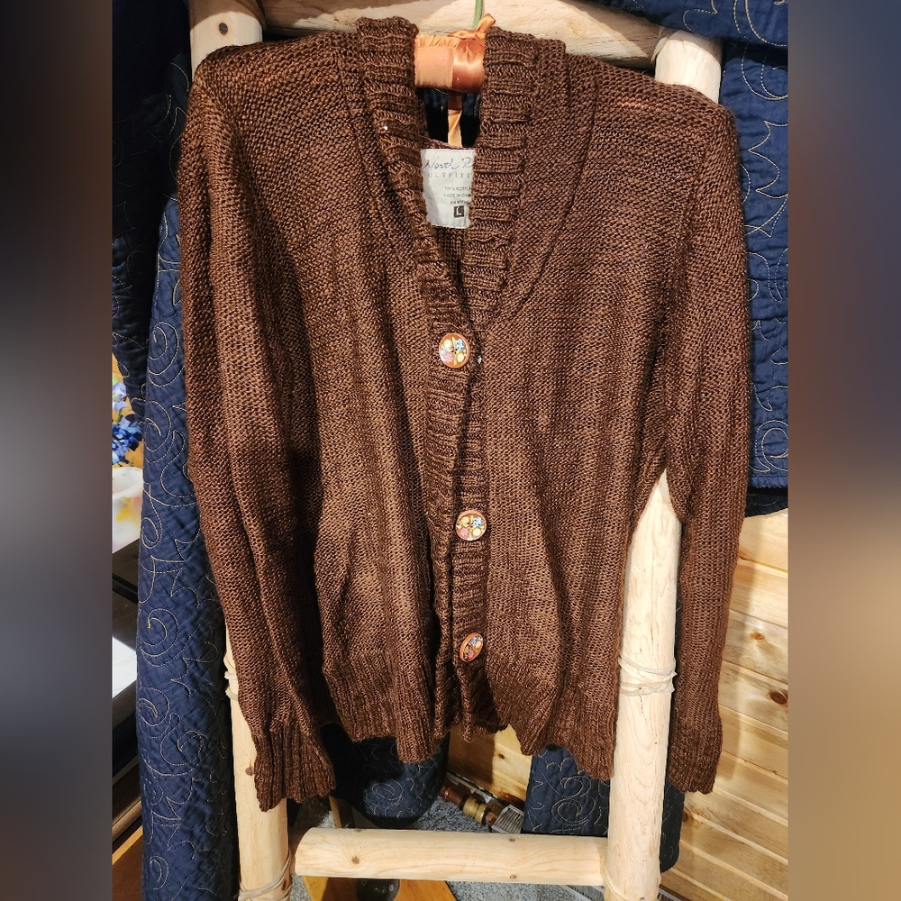 Women's button down sweatshirt